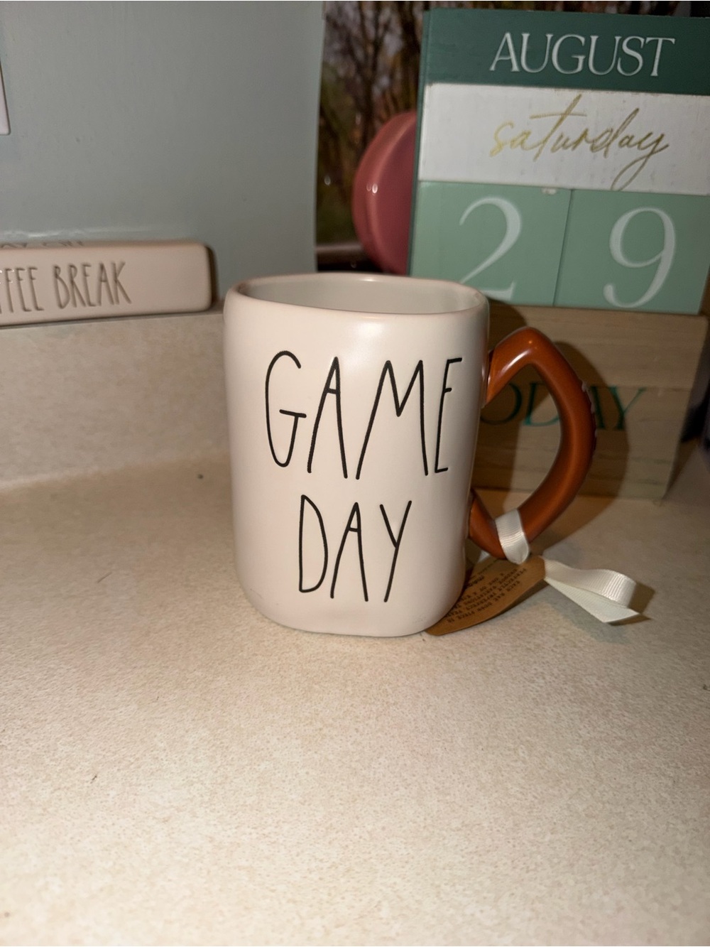 Rae dunn game day football mug